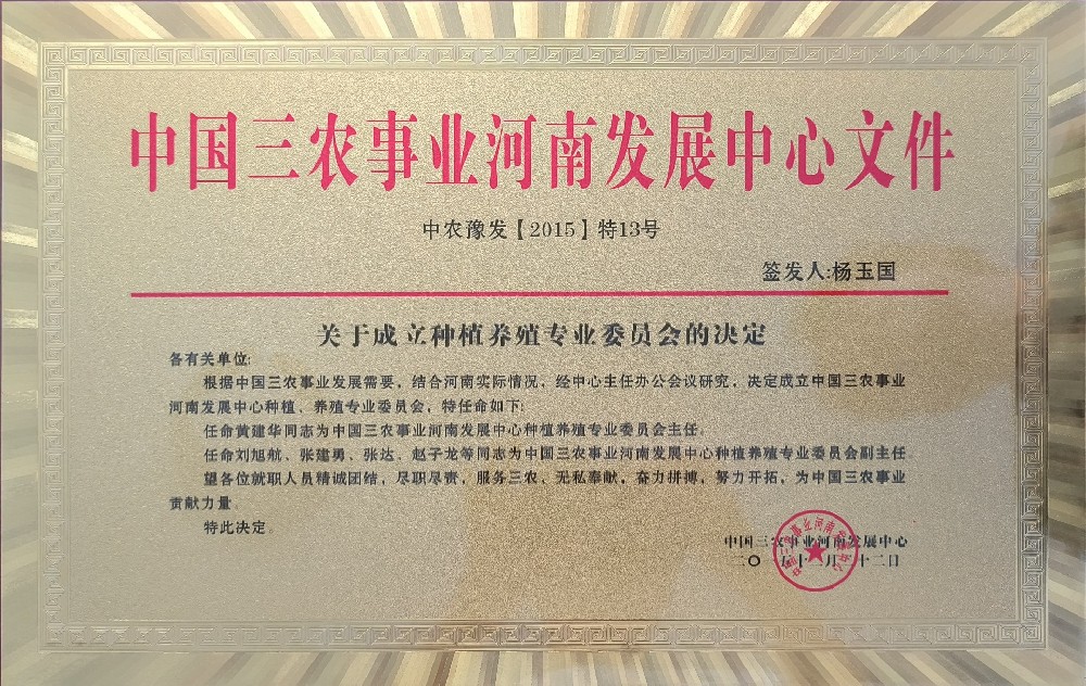 中国三农事业河南发展中心文件